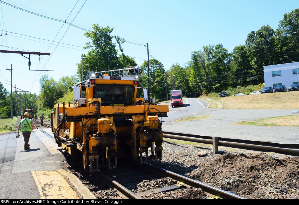 Getting Ready to Tamp the Gravel